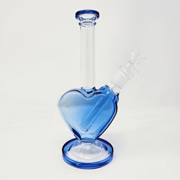 cute girly glass stoner smoking accessories smoke shop for girls women heart shaped bongs pink blue black