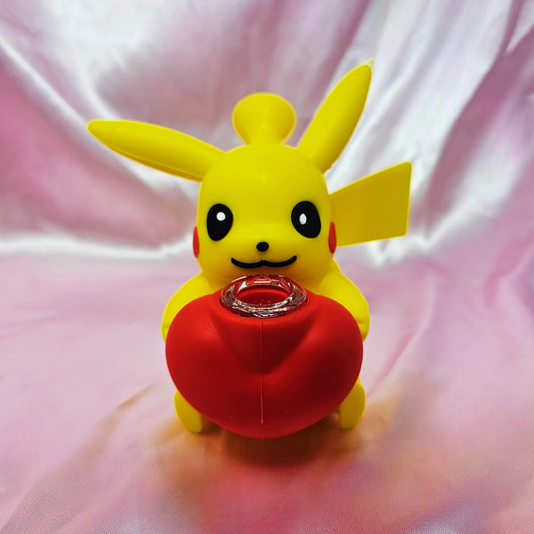 silicone water pipe bong bubbler pikachu pokemon shaped smoking accessories smoke shop for girls women girly smoking accessories anime girl weeb weeaboo