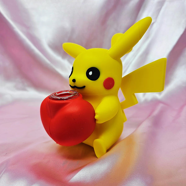 silicone water pipe bong bubbler pikachu pokemon shaped smoking accessories smoke shop for girls women girly smoking accessories anime girl weeb weeaboo