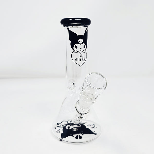 kuromi bong glass sanrio hello kitty my melody cinnamaroll goth alt aesthetic smoke shop girly smoking accessories gifts for girls who smoke women handmade unique cute