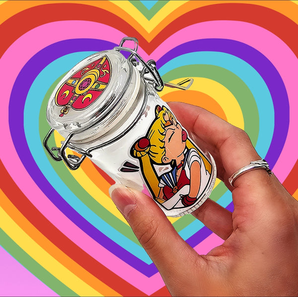 sailor moon usagi starbucks logo stoner girl smoking accessories cute smoke shop for girls women girly stoner stash jar stash jars containers smell proof air tight moon prism power makeup