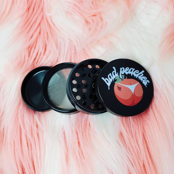 4 piece aluminum herb grinder kief catcher screen girly smoke shop stoner smoking accessories pink women