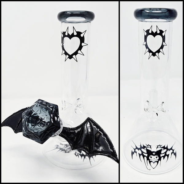 hello kitty kuromi my melody sanrio bong bongs cute glass girly smoking accessories smoke shop for women girls who smoke sanrio lover goth alt alternative aesthetic style metal logo cybersigilism punk