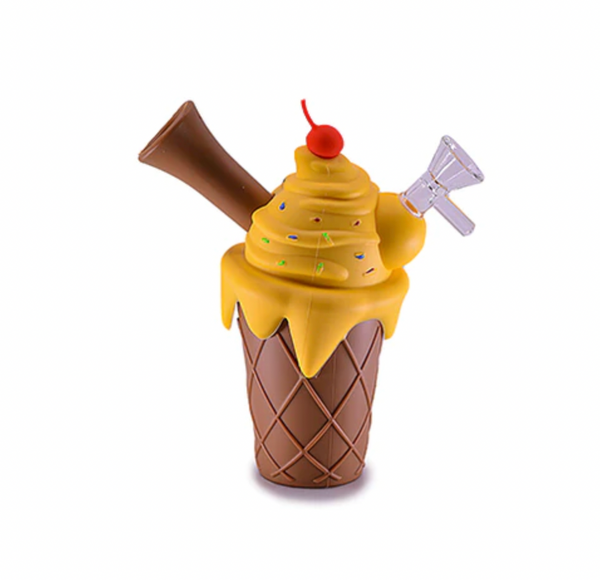 smoking accessories smoke shop for girls women girly stoner gifts cute ice cream bong silicone rig travel size on the go dabs dabbing dab rig
