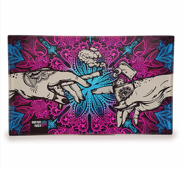 glass rolling trays trippy hippie psychedelic cute girly stone smoke shop smoking accessories for women girls stoner