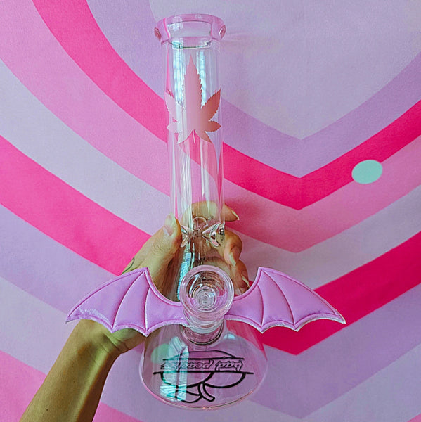 cute girly smoking accessories smoke shop cute glass bong wings handmade customized women bat angel wings mollysmiles goth pink girly cute unique gifts for stoner girl girls who smoke weed kuromi hello kitty sanrio