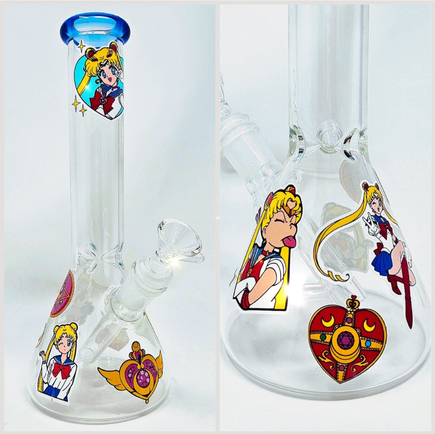 luna the cat artemis sailor moon bong glass cute smoking accesories smoke shop for women girls girly anime lover gift for stoner girl weeaboo otaku tuxedo mask usagi mamoru moon prism power makeup sailor moon bong cute smoking accessories for girls women girly smoke shop gifts for stoner girl anime girly glass