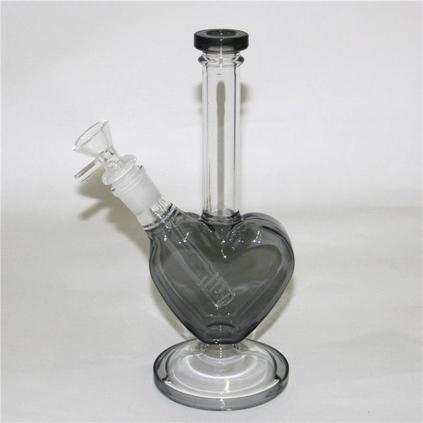 cute girly glass stoner smoking accessories smoke shop for girls women heart shaped bongs pink blue black