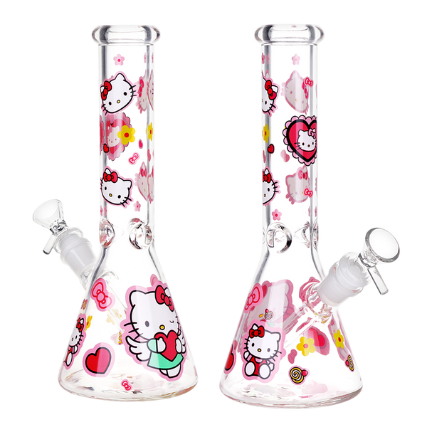 hello kitty sanrio bong glass water pipe pink high fashion chic supreme gift for stoner girl cute valentine valentines day
