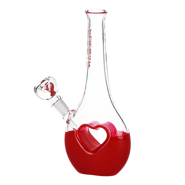 red heart vase lava glass water pipe bong pulsar valentine valentines day gift for stoner girl lover girl