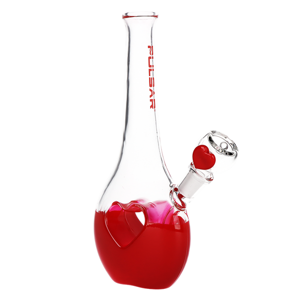 red heart vase lava glass water pipe bong pulsar valentine valentines day gift for stoner girl lover girl
