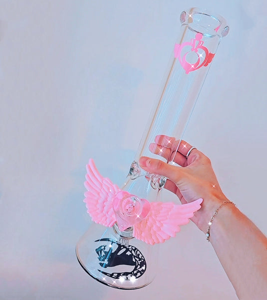 luna the cat artemis sailor moon bong glass cute smoking accesories smoke shop for women girls girly anime lover gift for stoner girl weeaboo otaku tuxedo mask usagi mamoru moon prism power makeup