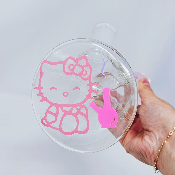 sanrio hello kitty bong high stoner girl cute unique gift gifts for girls who smoke smoking accessories smoke shop for girls women glass handmade small business