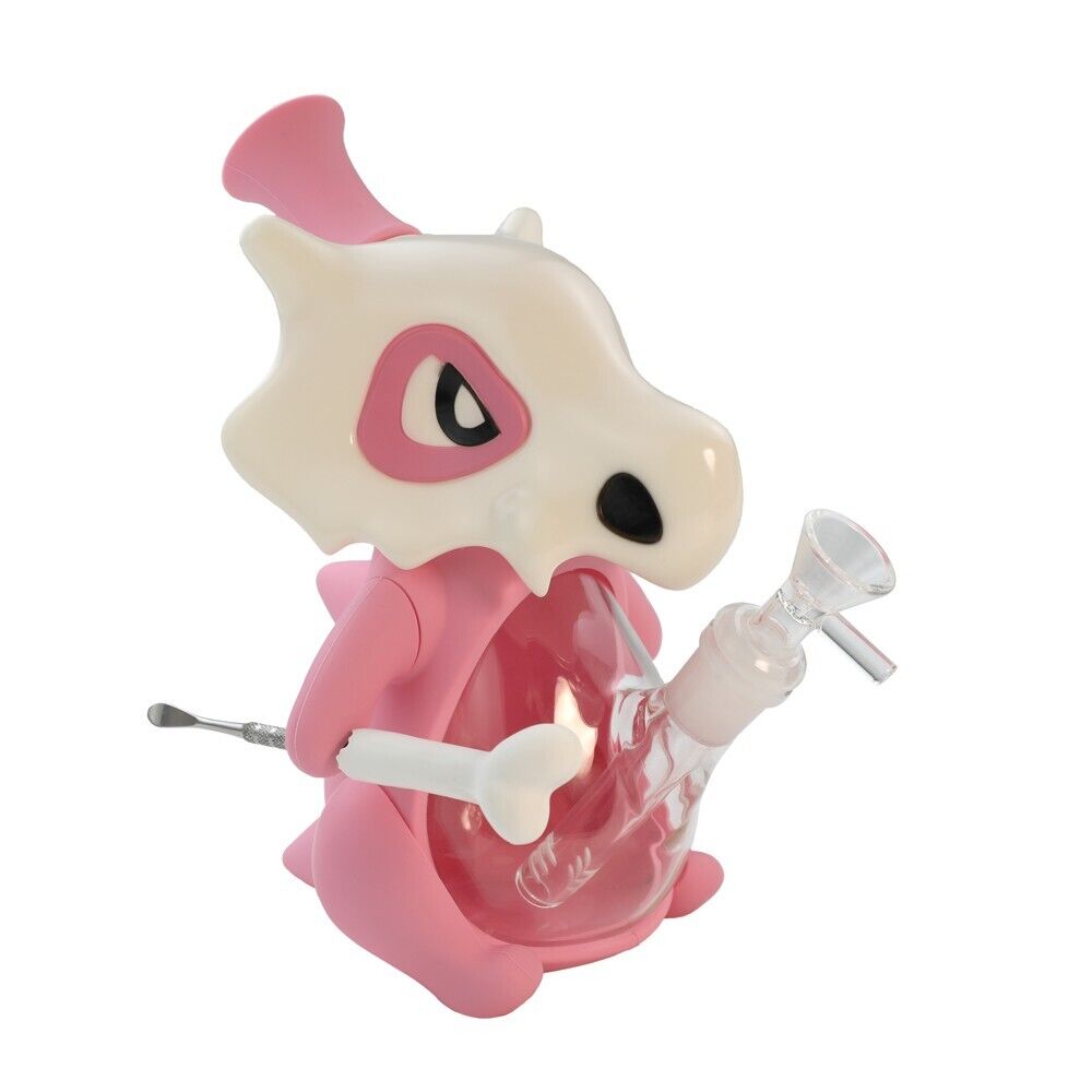 cubone bong pokemon bong rig dab tool spoon collectors item silicone cute glass smoking accessories smoke shop for stoner girls women girly nerdy anime stoner girl