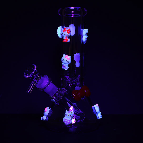hello kitty sanrio bong glass water pipe pink high fashion chic supreme gift for stoner girl cute valentine valentines day
