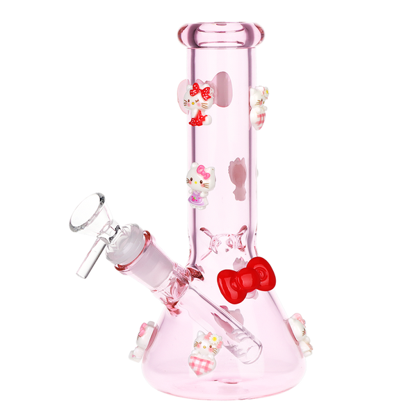 hello kitty sanrio bong glass water pipe pink high fashion chic supreme gift for stoner girl cute valentine valentines day