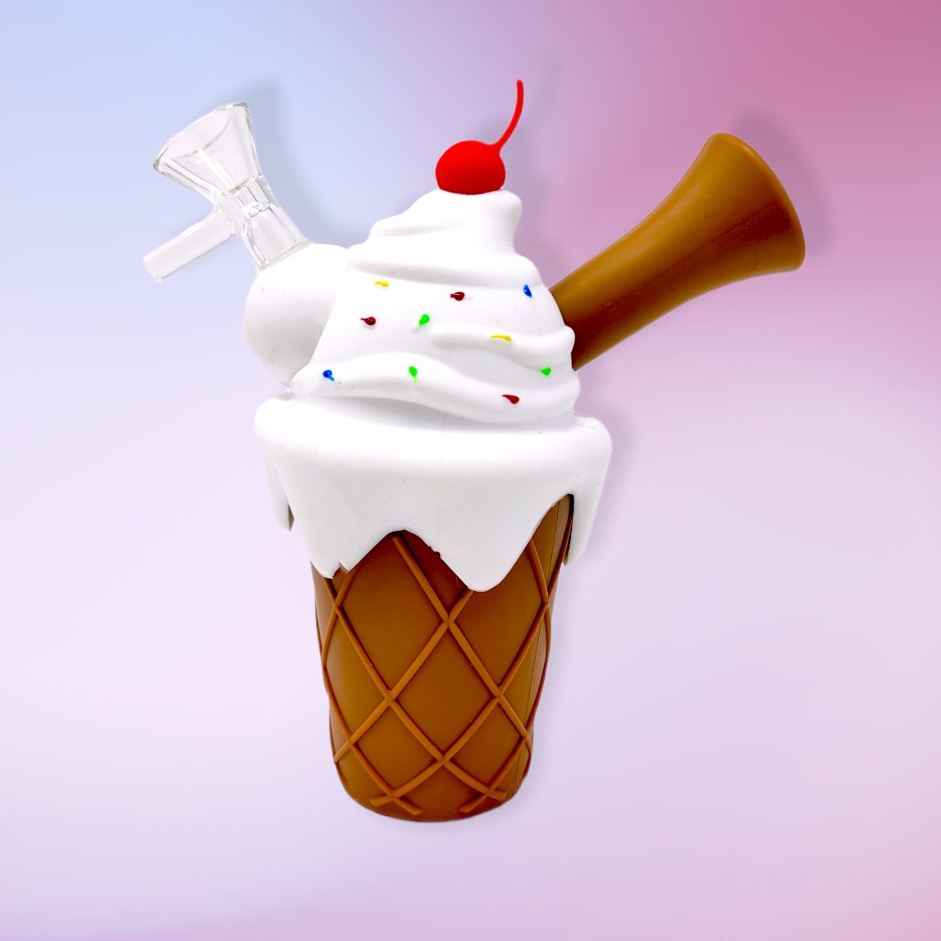 smoking accessories smoke shop for girls women girly stoner gifts cute ice cream bong silicone rig travel size on the go dabs dabbing dab rig